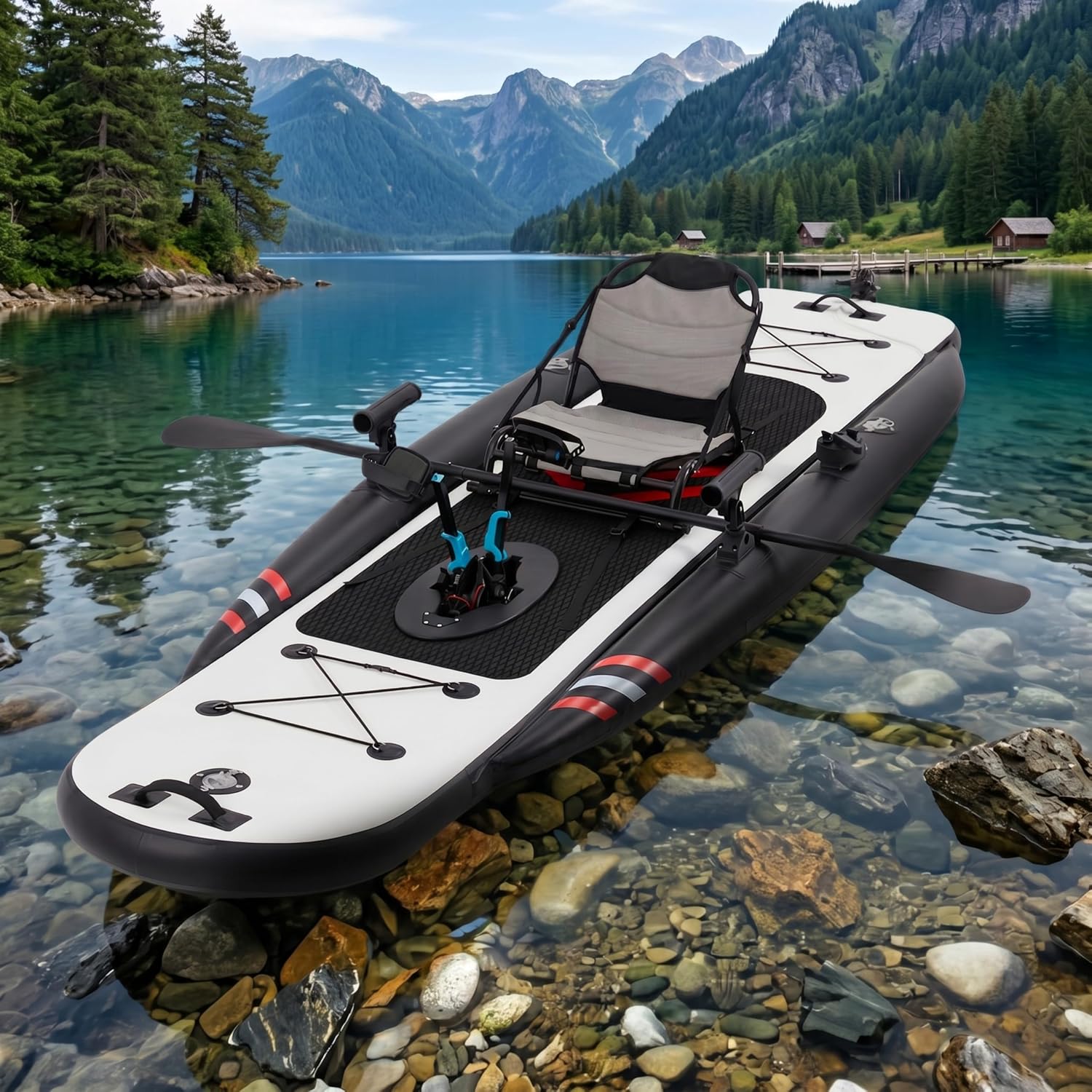 Fishing Kayak Seat - Надувная рыбацкая байдарка из ПВХ премиум-класса,