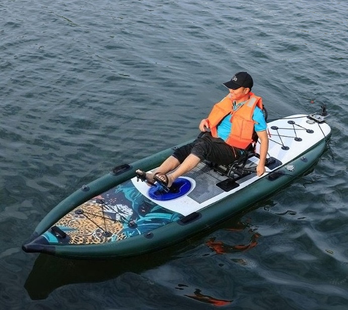 Fishing Kayak Pedal Drive - Надувной профессиональный одноместный каяк для рыбалки