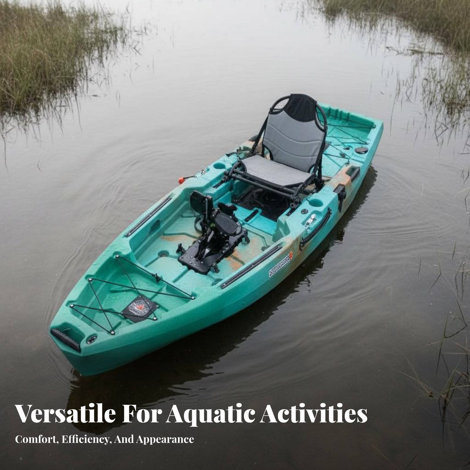 Fishing Kayak Pedal Drive - Надувная рыболовная лодка с педальным приводом,