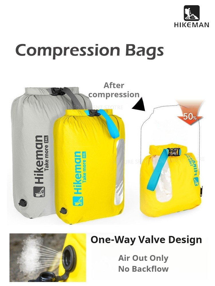 Fishing Kayak Storage Bag - Вакуумный компрессионный мешок HIKEMAN с односторонним