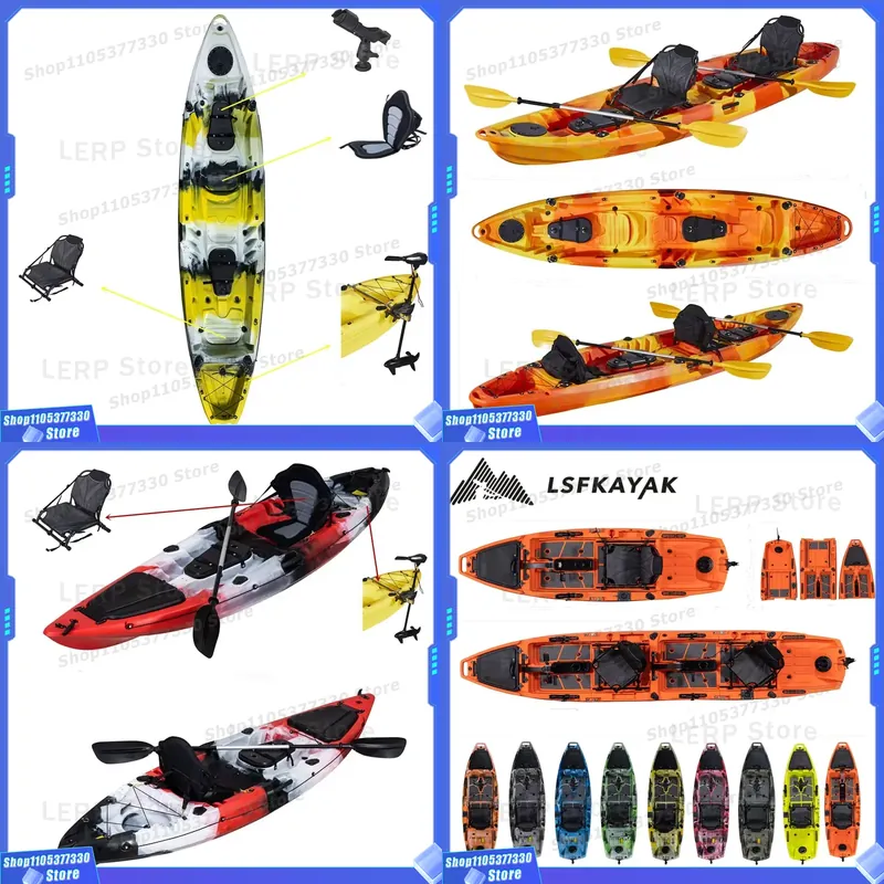 Fishing Kayak Sit In - Двухместная пластиковая жесткая лодка-каяк для рыбалки