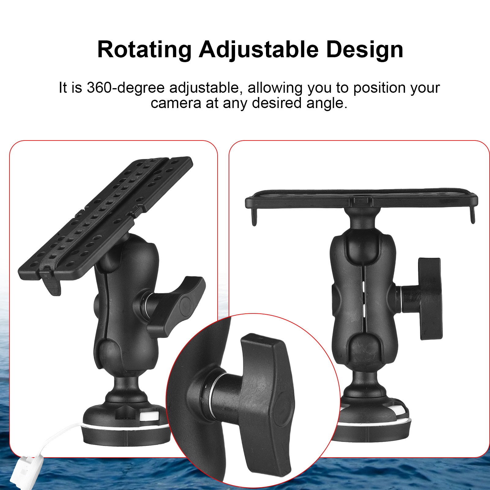 Fishing Kayak Fish Finder Mount - Крепление для эхолота с прямоугольным основанием,