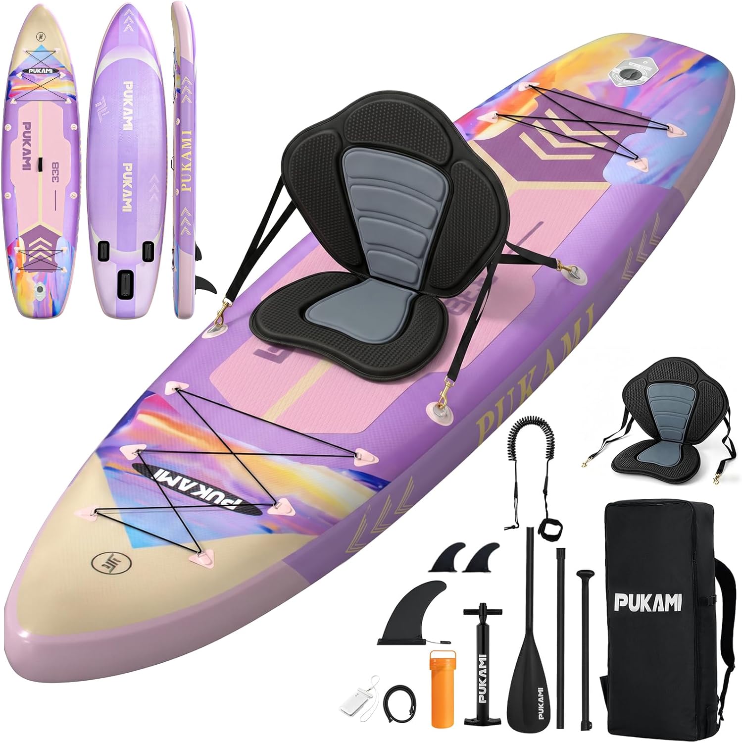 Fishing Kayak Seat - Сверхширокая надувная доска для сап-серфинга, 11'1