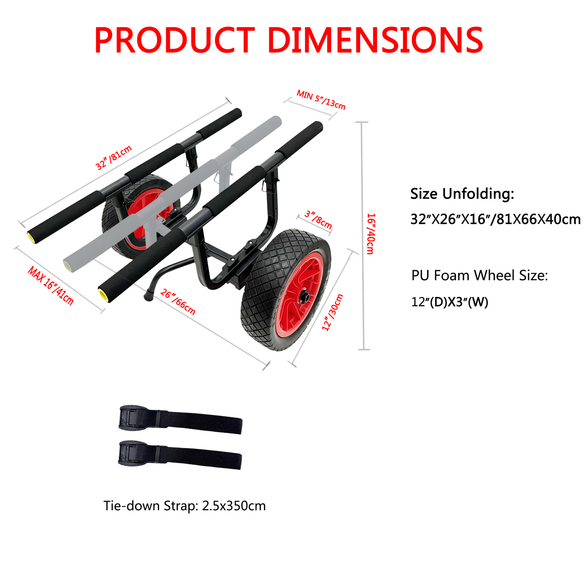 Усиленная тележка-платформа дл – обзор и цена Fishing Kayak Cart