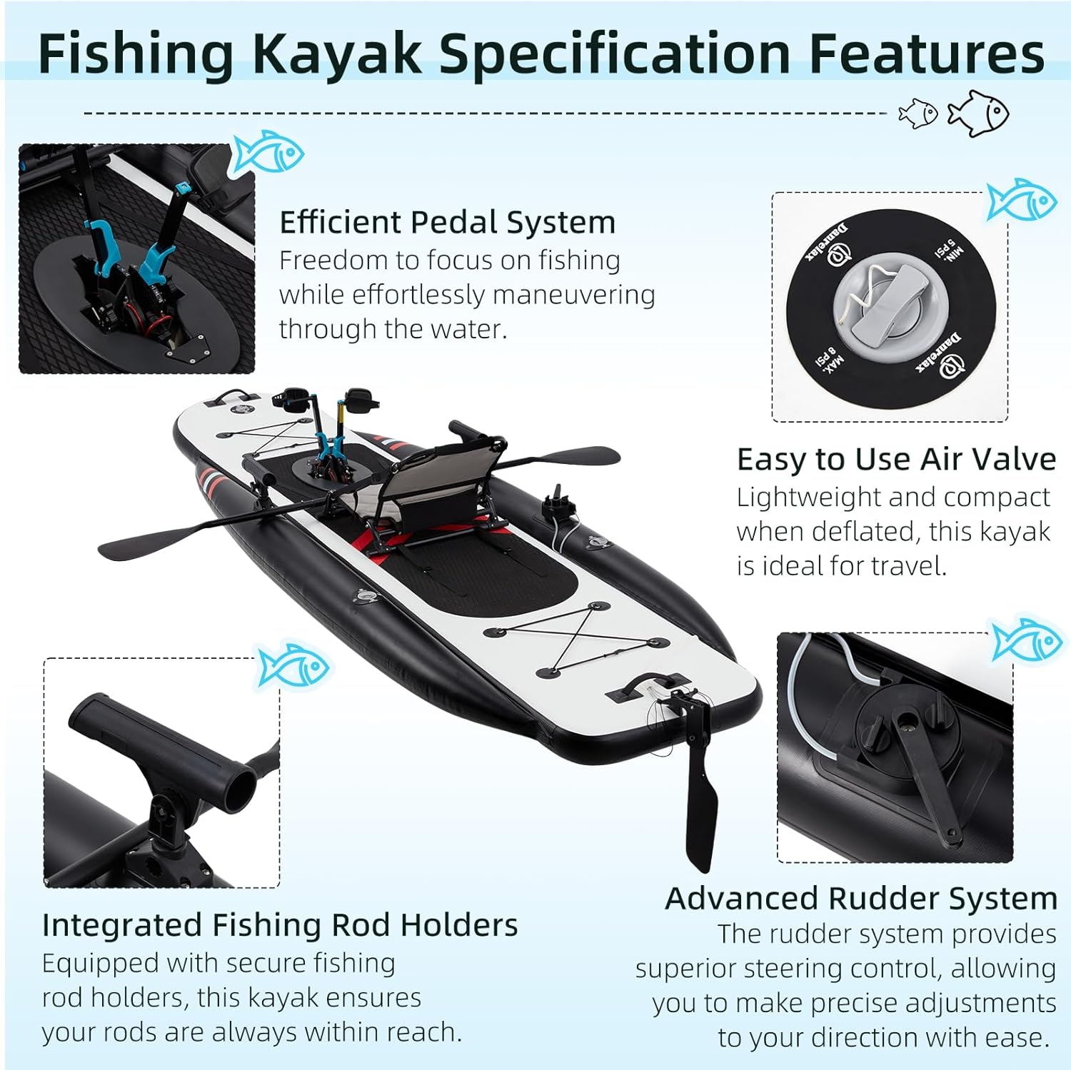 Надувная рыбацкая байдарка из  – обзор и цена Fishing Kayak Seat