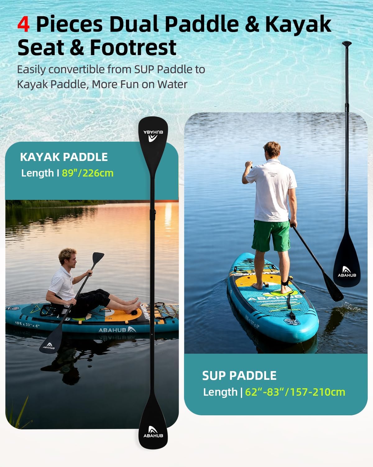 Широкая надувная доска для сап – обзор и цена Fishing Kayak Paddle