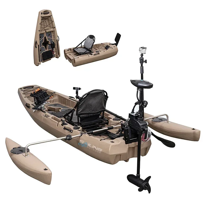 Складная пластиковая лодка для – обзор и цена Fishing Kayak Pedal Drive