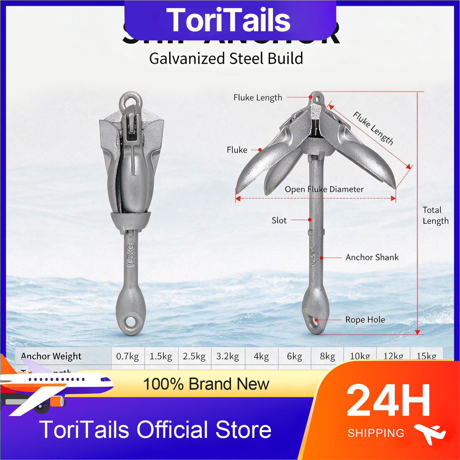 Складной якорь KOETSU, 0,7 кг, – обзор и цена Fishing Kayak Anchor